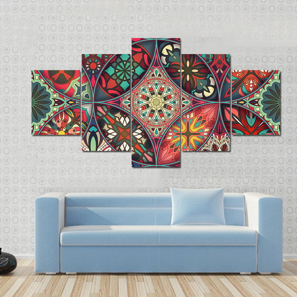 Vintage Mandala Elements Canvas Wall Art