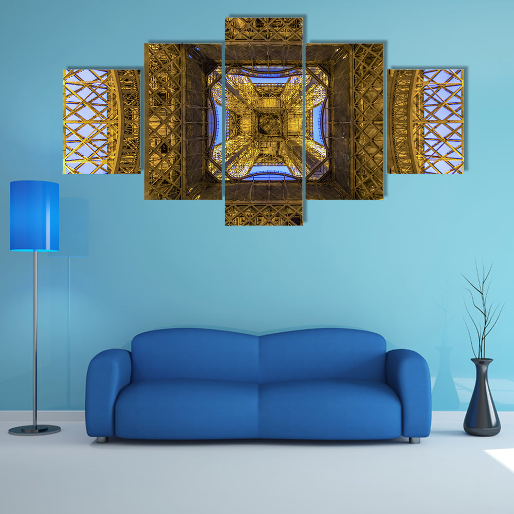 Internal Structure of the Eiffel Tower, Paris Canvas Wall Art