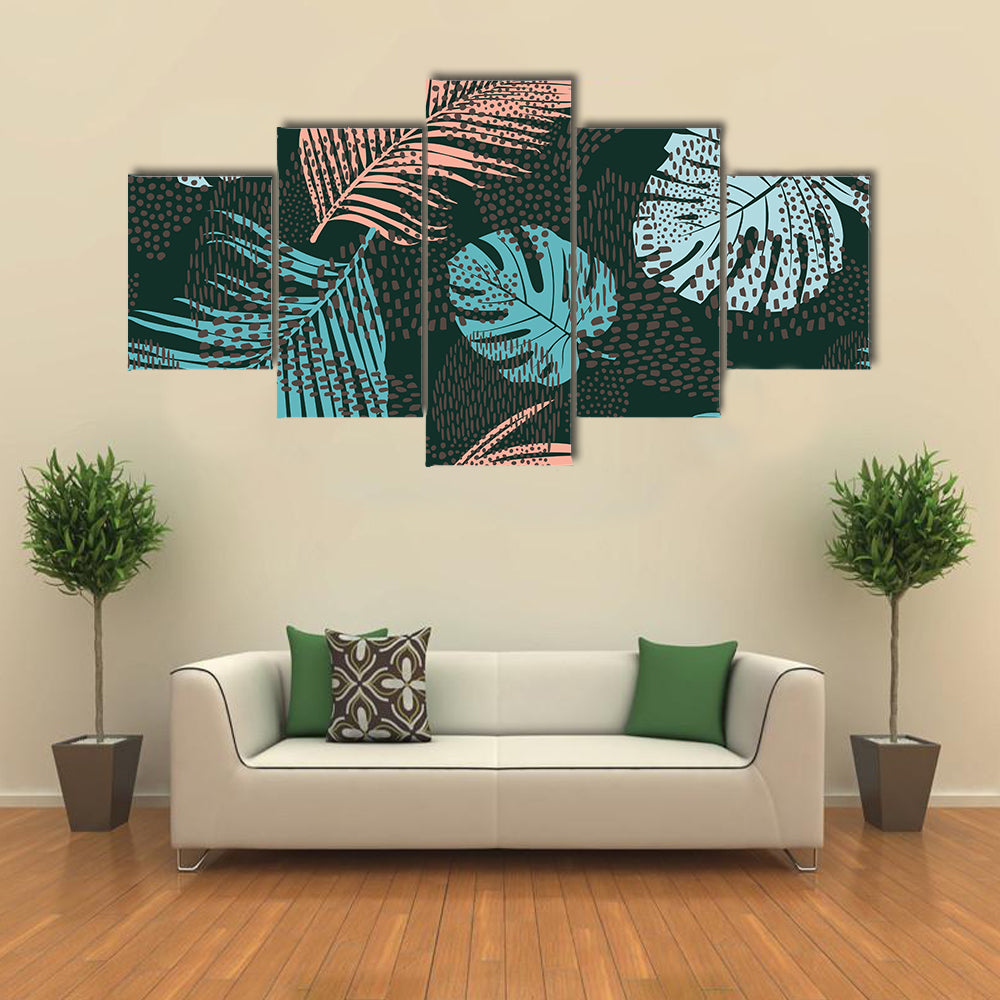 Tropical Foliage Abstract Canvas Wall Art