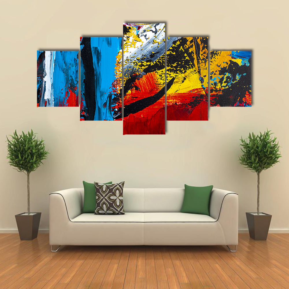 Fragment Of Brushstrokes Canvas Wall Art