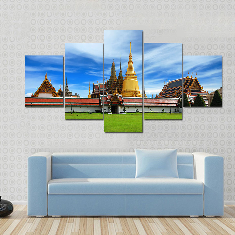 Wat Phra Kaeo Emerald Buddha Temple In Bangkok Canvas Wall Art