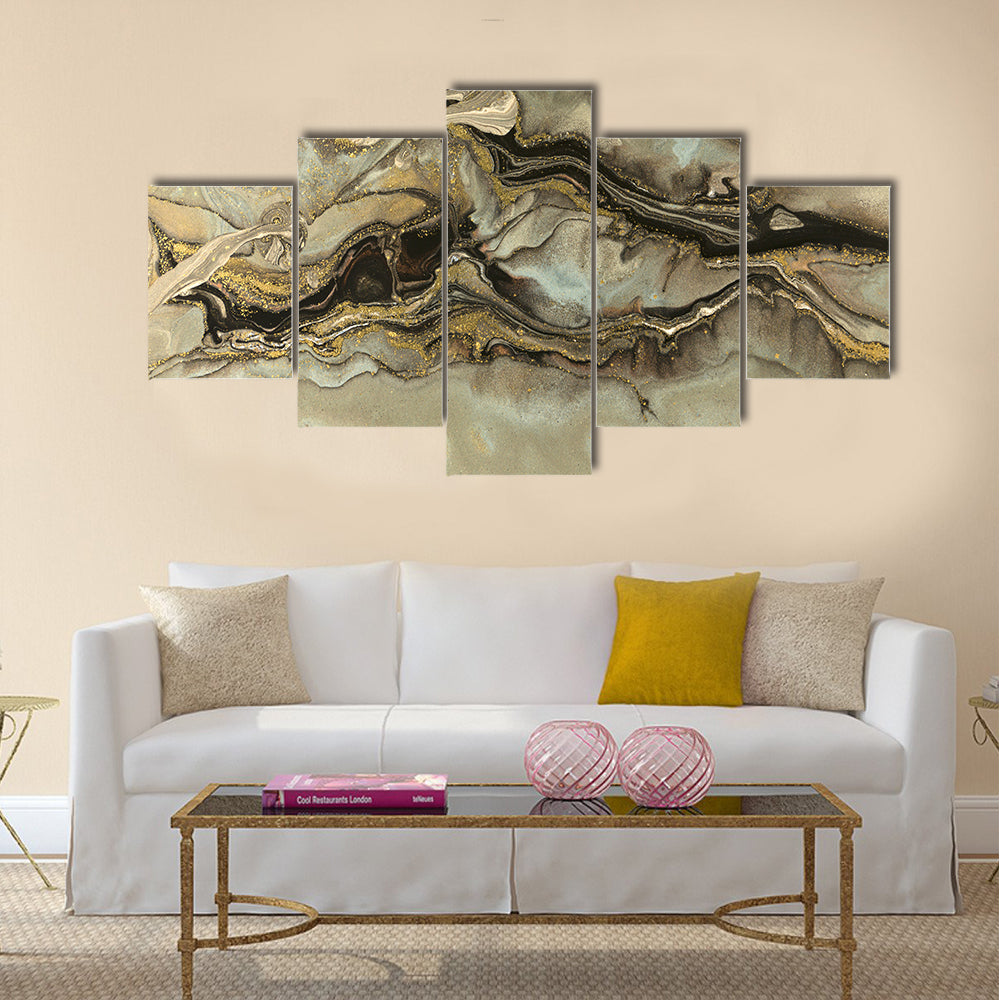 Fluid Marble Pattern Canvas Wall Art