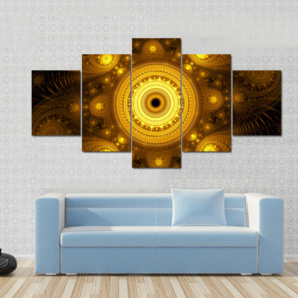 Fractal Mandala Canvas Wall Art