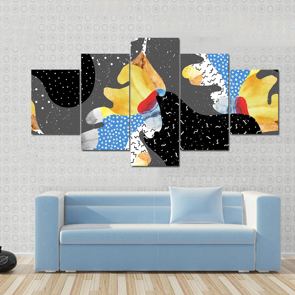 Colorful Fluid Abstract Shapes Canvas Wall Art