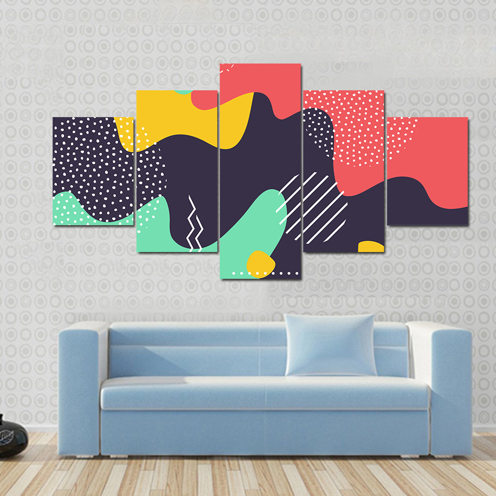 Liquid Splashes Pattern Canvas Wall Art
