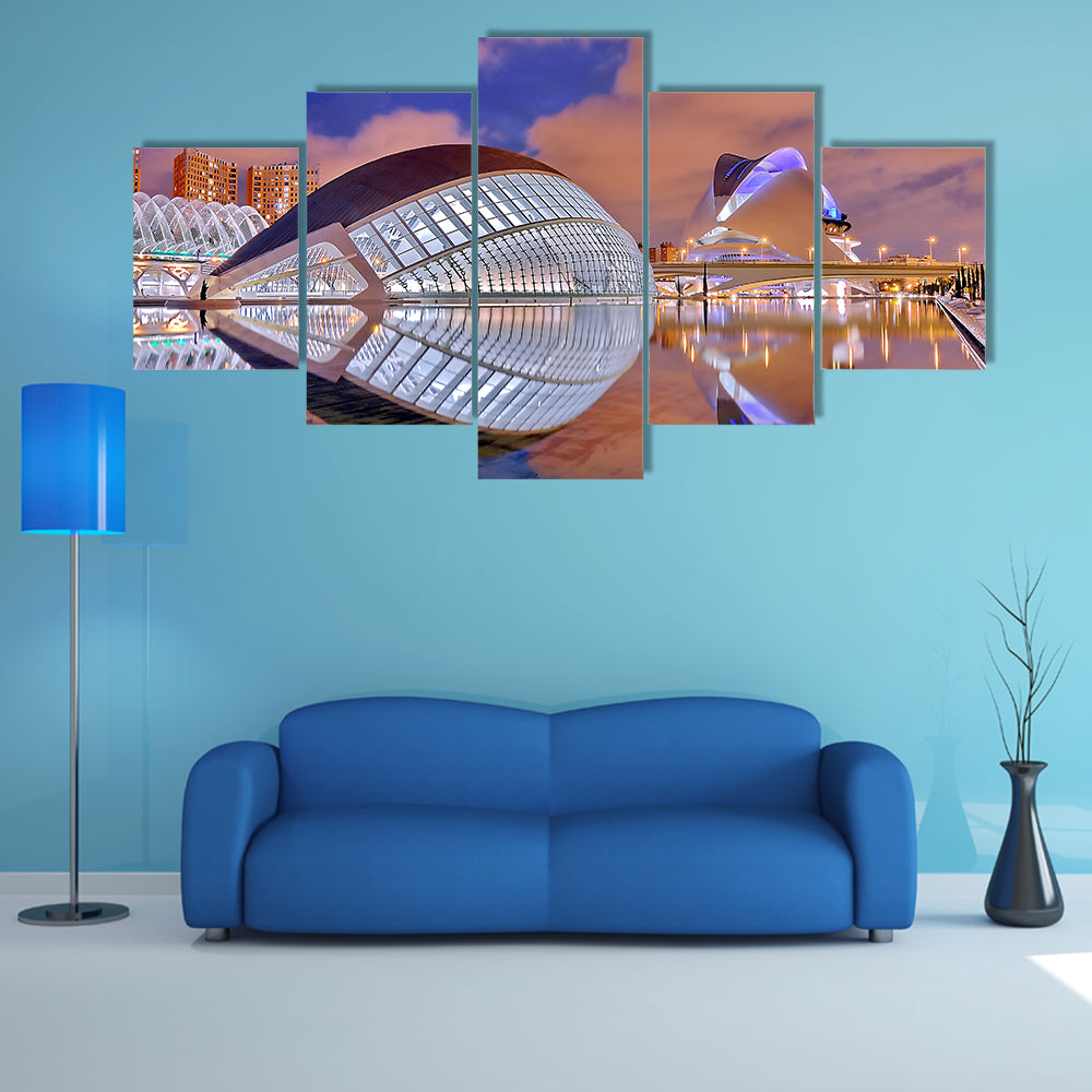 City of Arts and Sciences at Dusk Canvas Wall Art