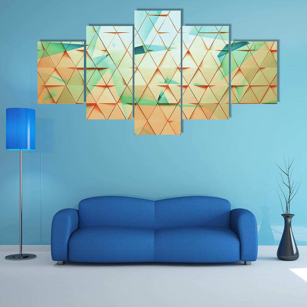 Polygonal Triangle Tessellation Canvas Wall Art