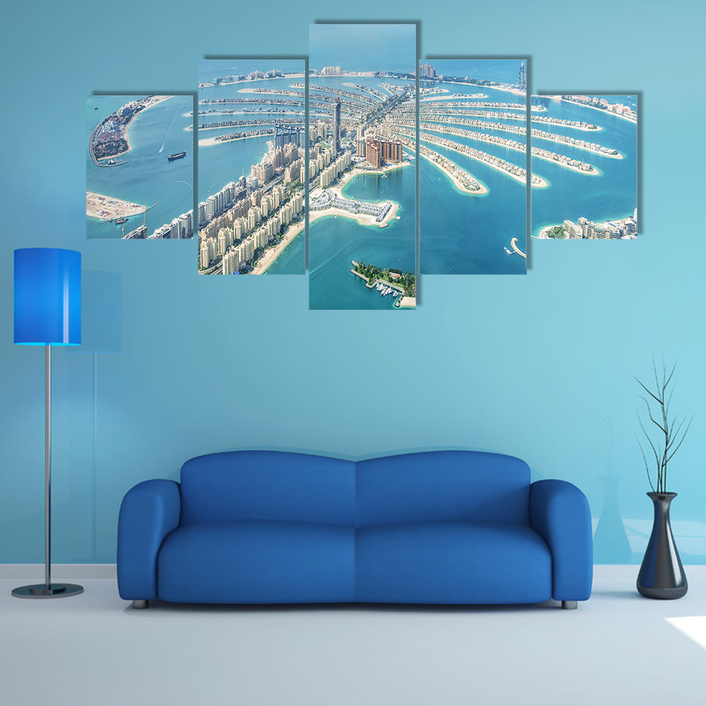 Aerial View of Palm Jumeirah, Dubai Canvas Wall Art