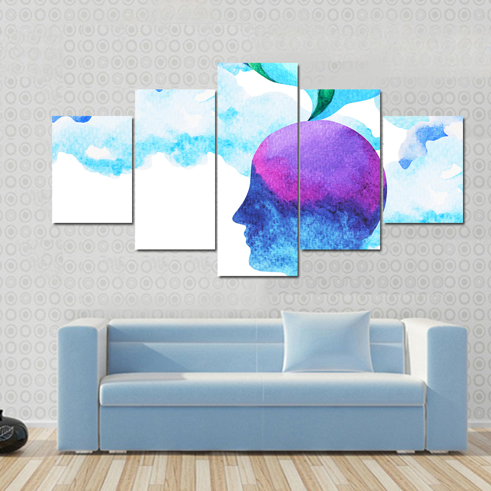 Thinking Inside Mind Concept Canvas Wall Art