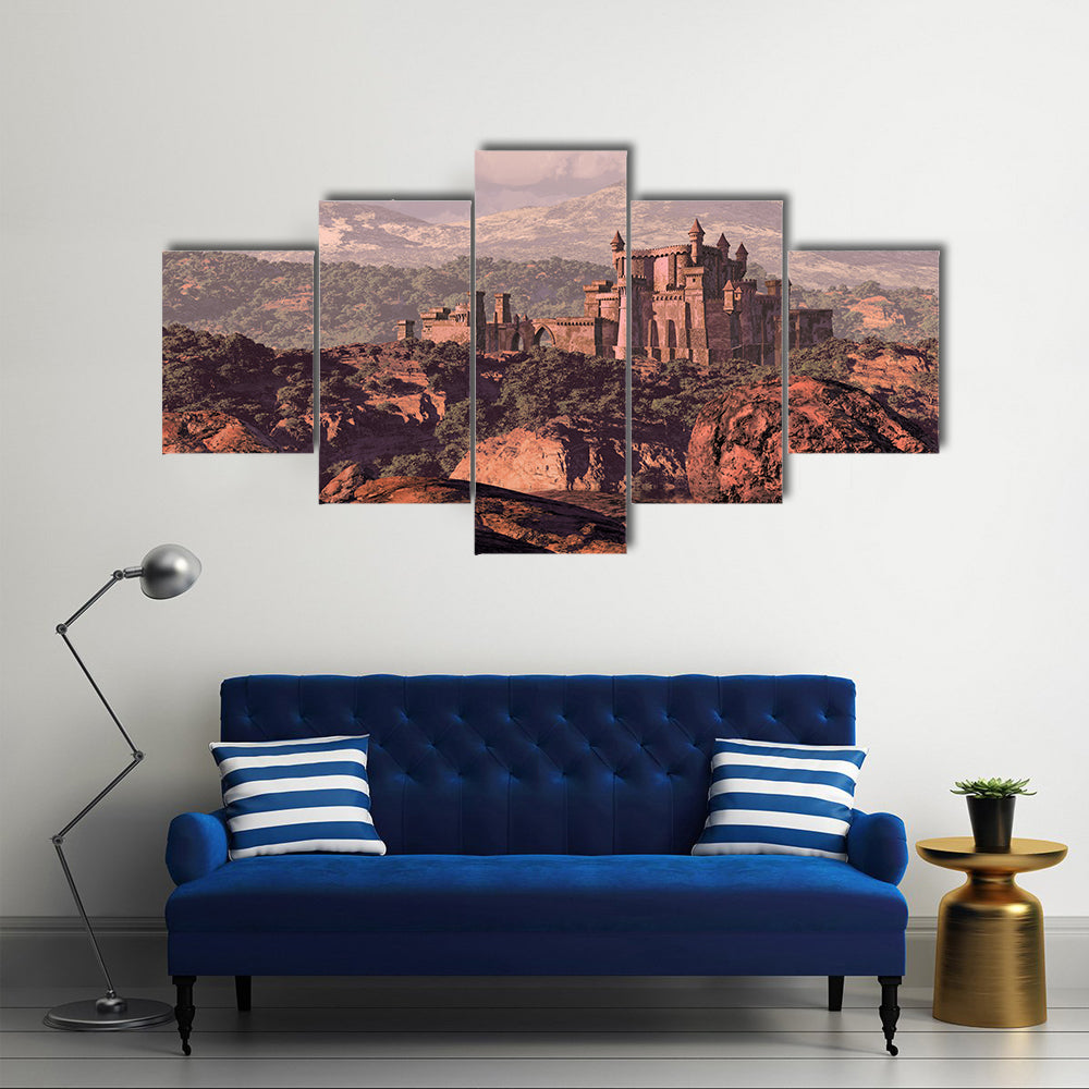 Medieval Castle Fortress Canvas Wall Art