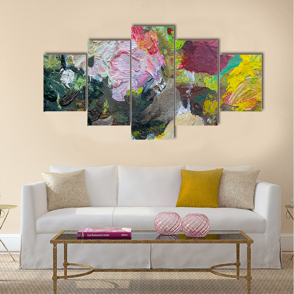 Art Palette Close Up Canvas Wall Art