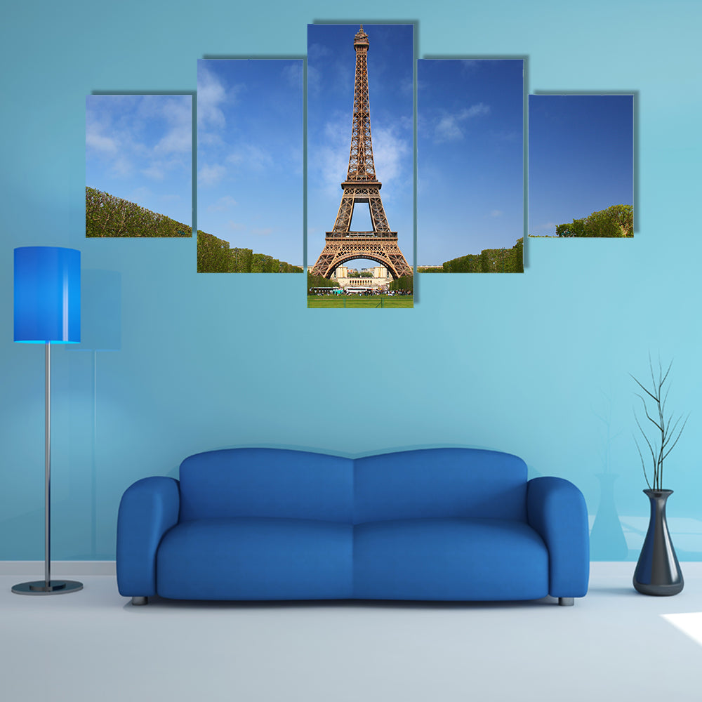Eiffel Tower in Paris on a Sunny Spring Day Canvas Wall Art