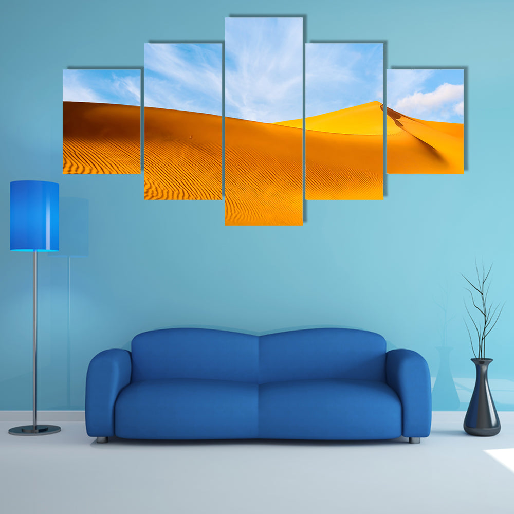 Sand Dunes In The Sahara Desert Canvas Wall Art