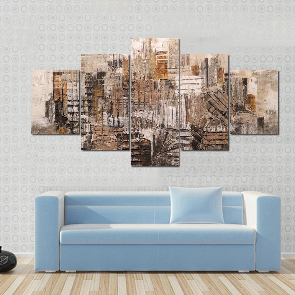 Old House Bricks Pattern Canvas Wall Art