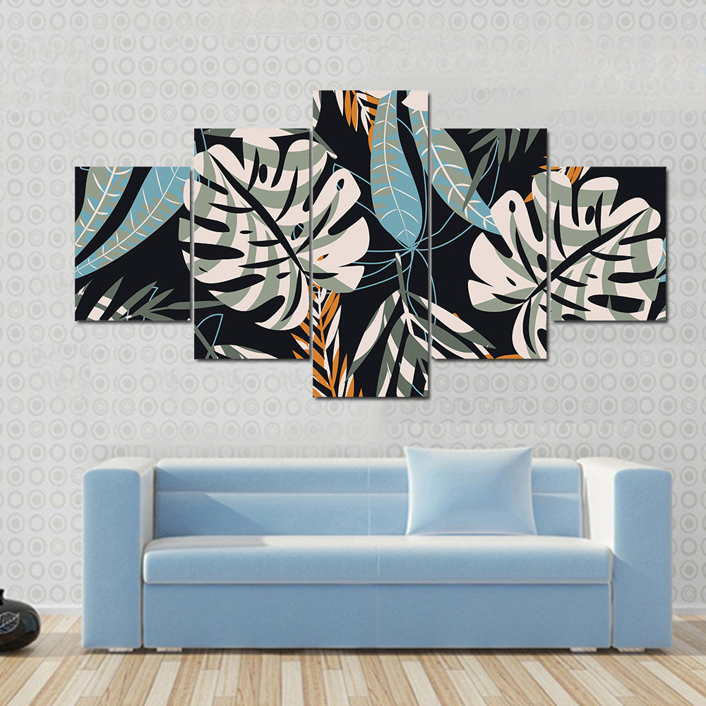 Tropical Jungle Pattern Canvas Wall Art