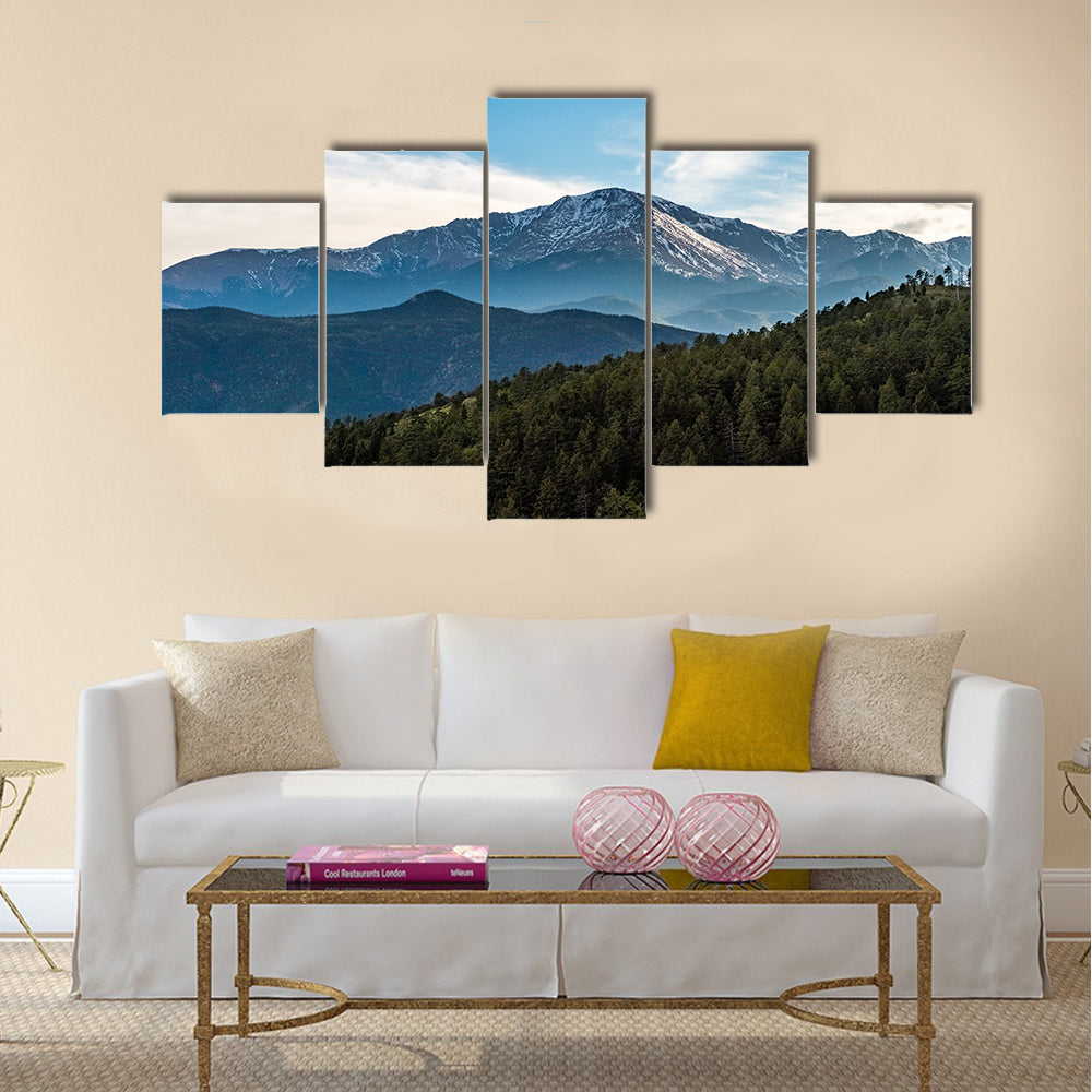 Pikes Peak Mountain Range Canvas Wall Art