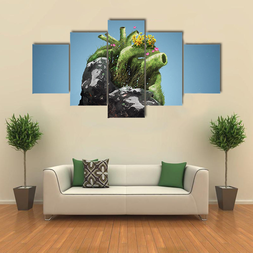 Human Heart Canvas Wall Art