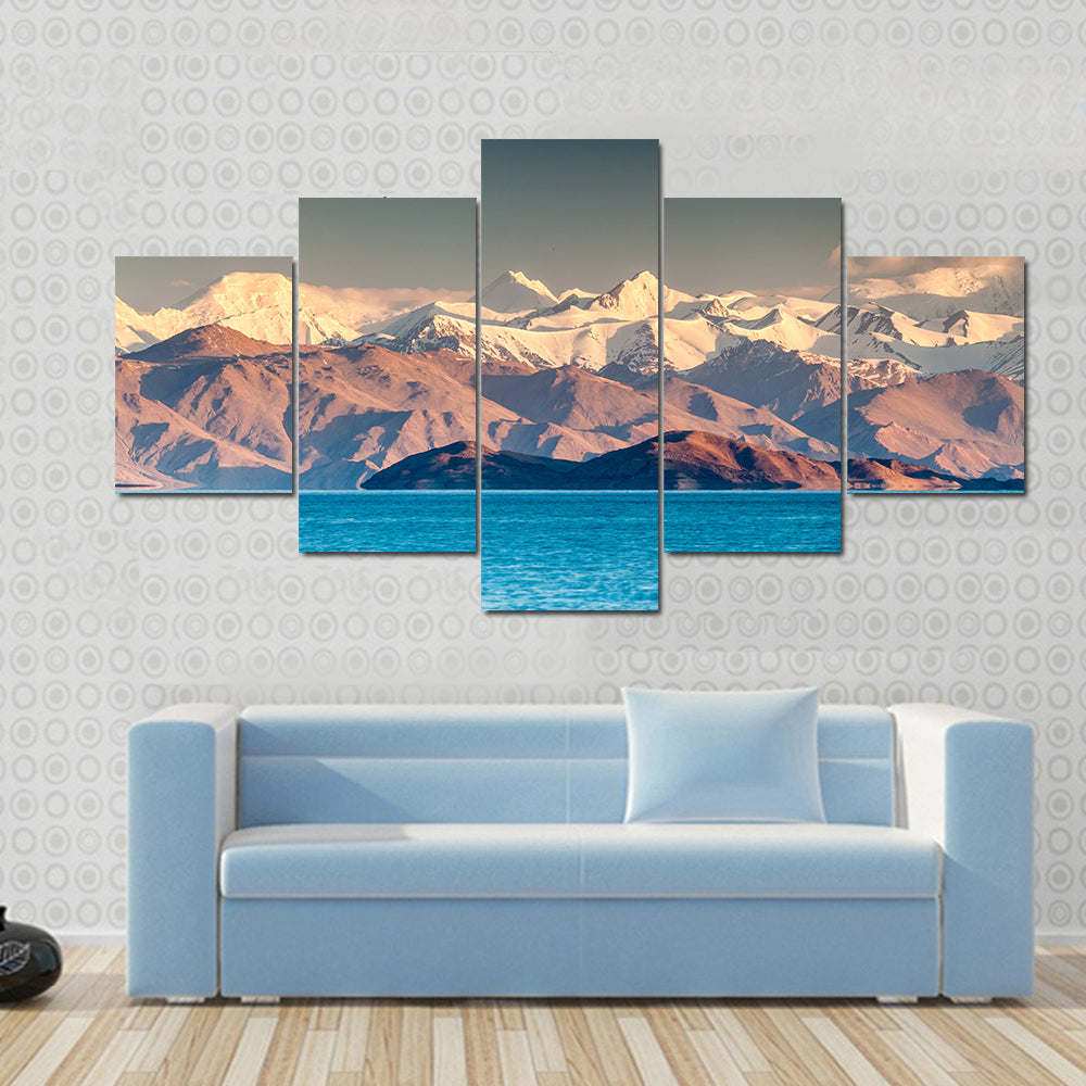 Scenic Karakul Lake In Pamir In Tajikistan Canvas Wall Art