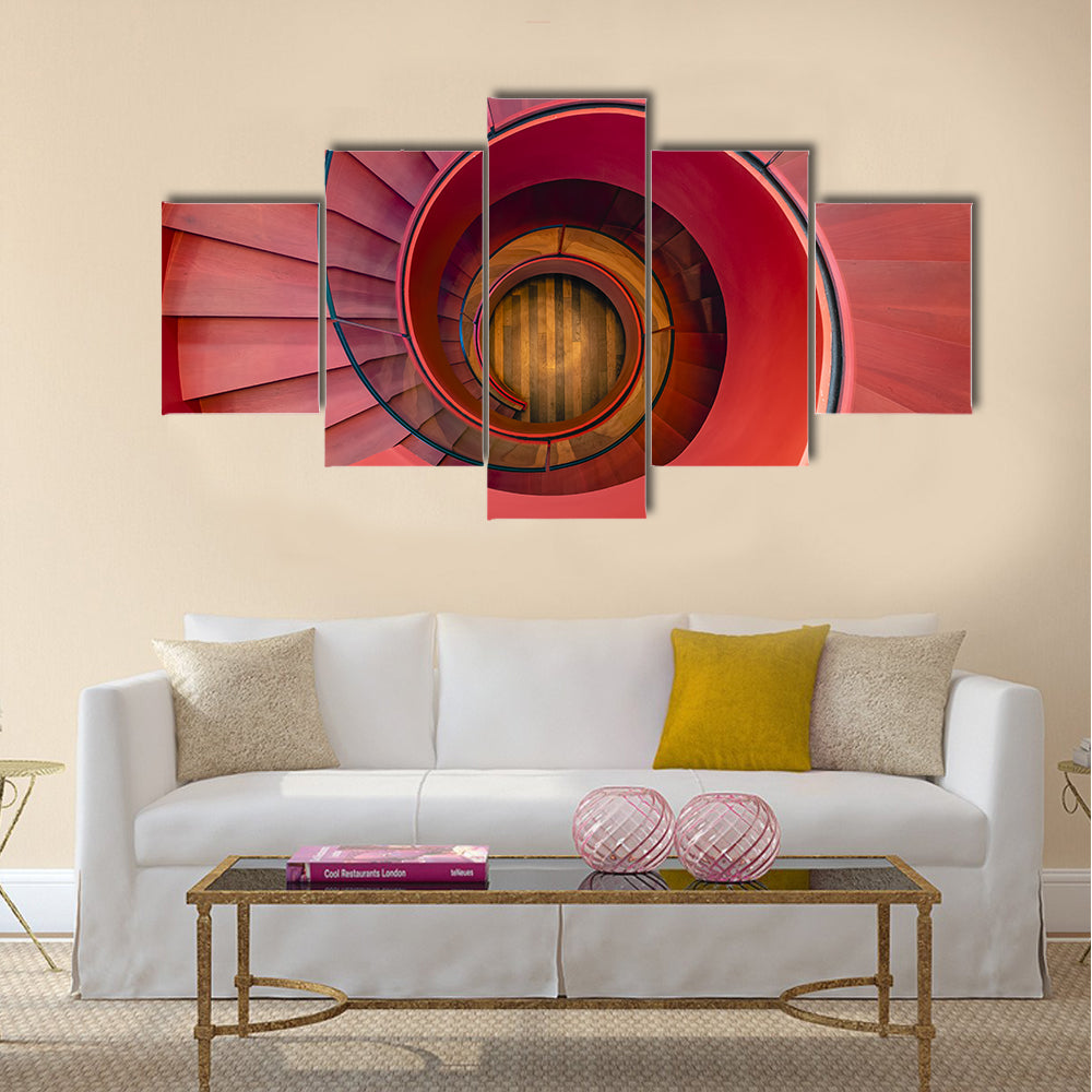 Spiral Staircase Architecture Canvas Wall Art