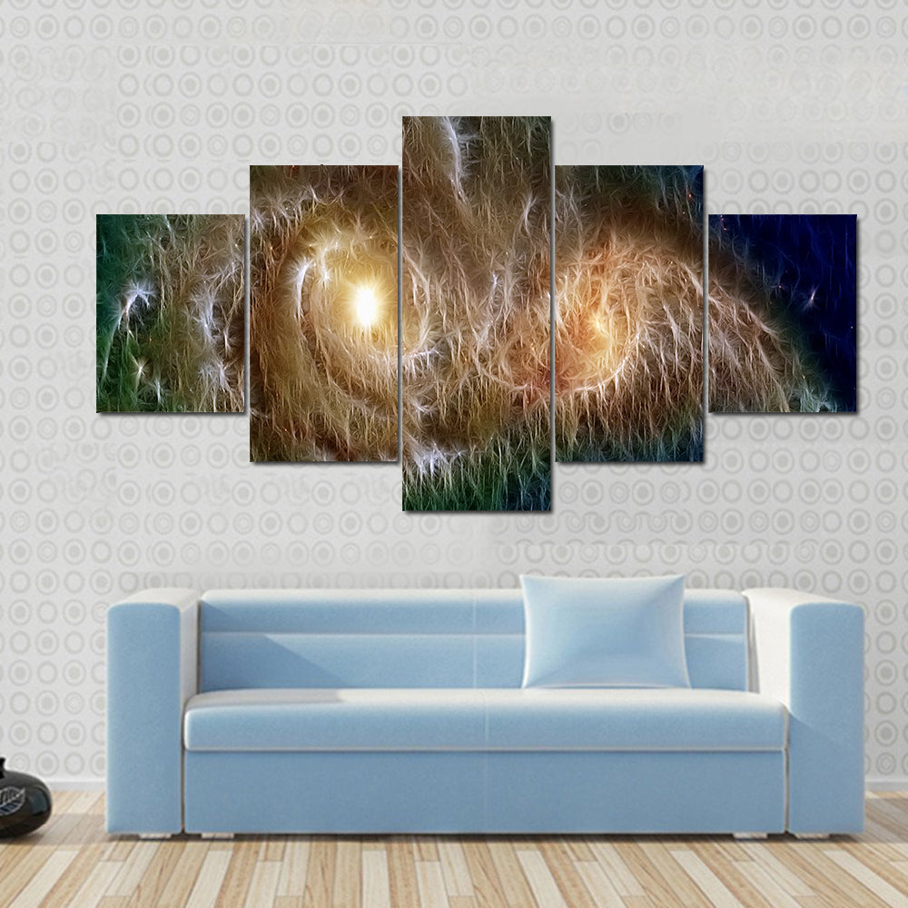 Colliding Fractal Galaxies Canvas Wall Art