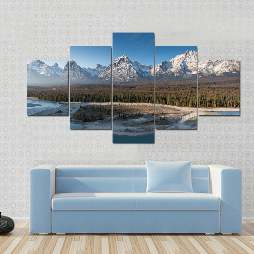 Jasper National Park Turquoise Lake Vista Canvas Wall Art
