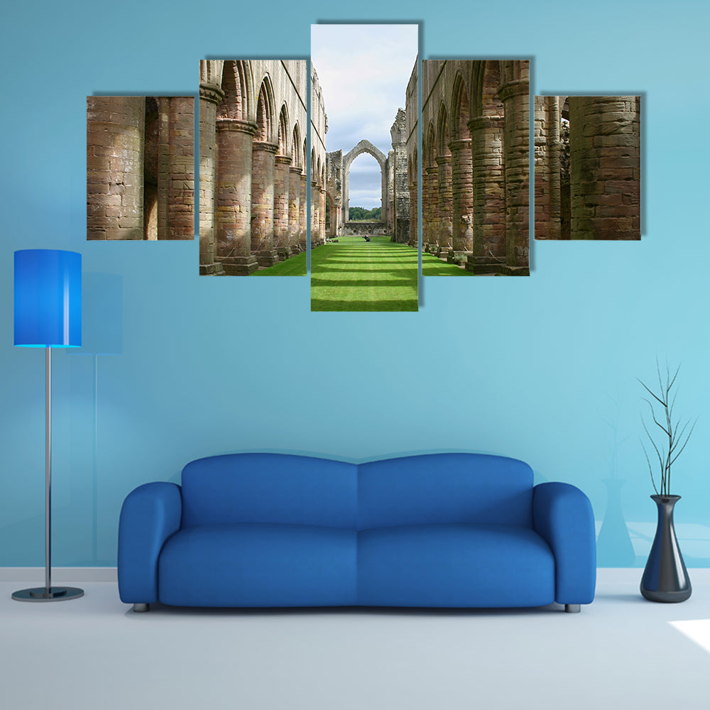 Ruins of Fountains Abbey Canvas Wall Art