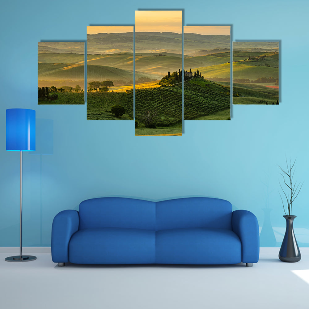 Tuscany Rolling Hills with Cypress Trees Canvas Wall Art
