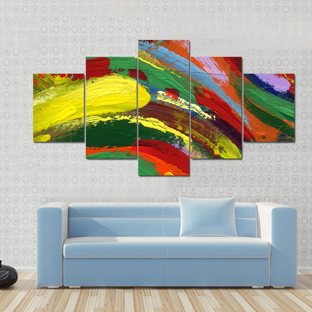 Colorful Acrylic Impasto Abstract Canvas Wall Art