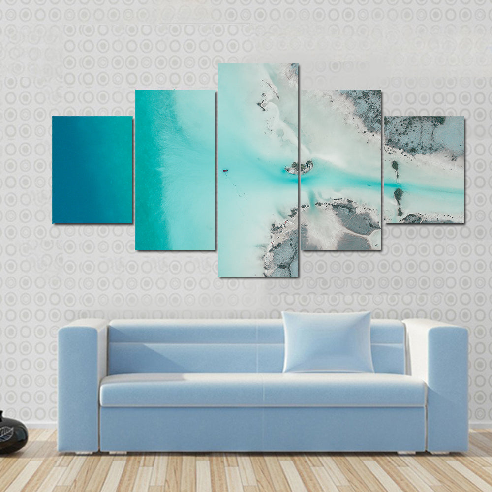 Lagoon Of Seven Colors Lake Bacalar In Mexico Canvas Wall Art