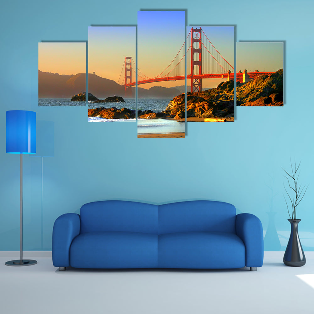 Baker Beach and Golden Gate Bridge Canvas Wall Art