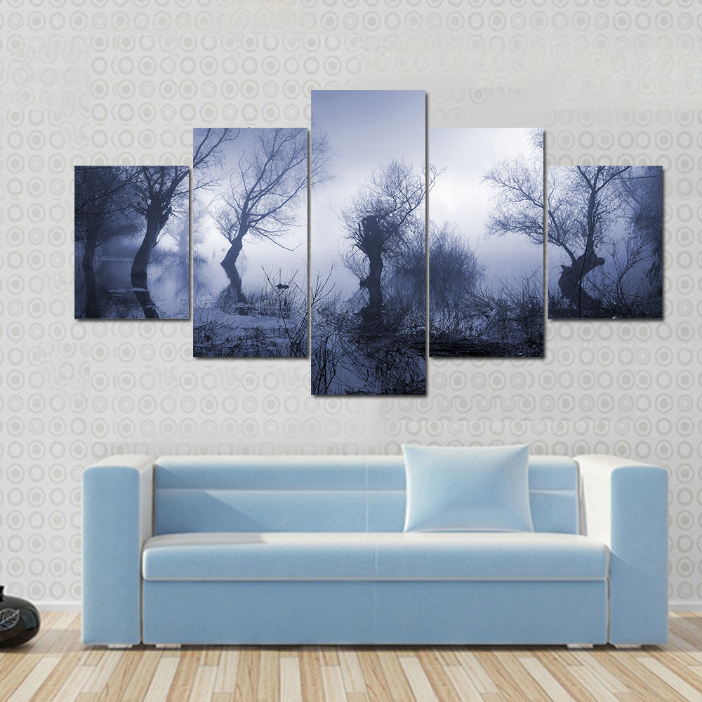 Spooky Dark Forest Canvas Wall Art