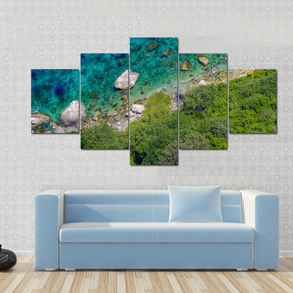 Coast Of Capri Island Canvas Wall Art