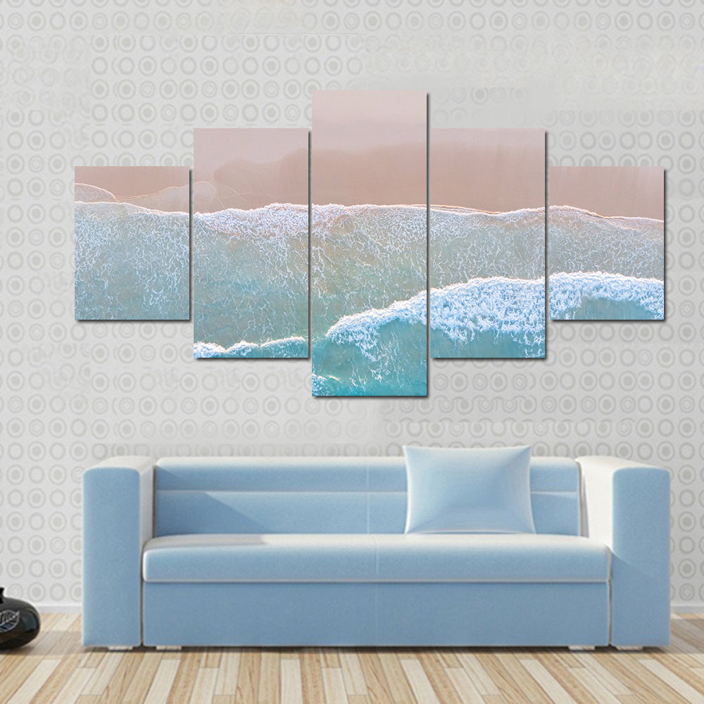 Ocean Beach From Top Canvas Wall Art