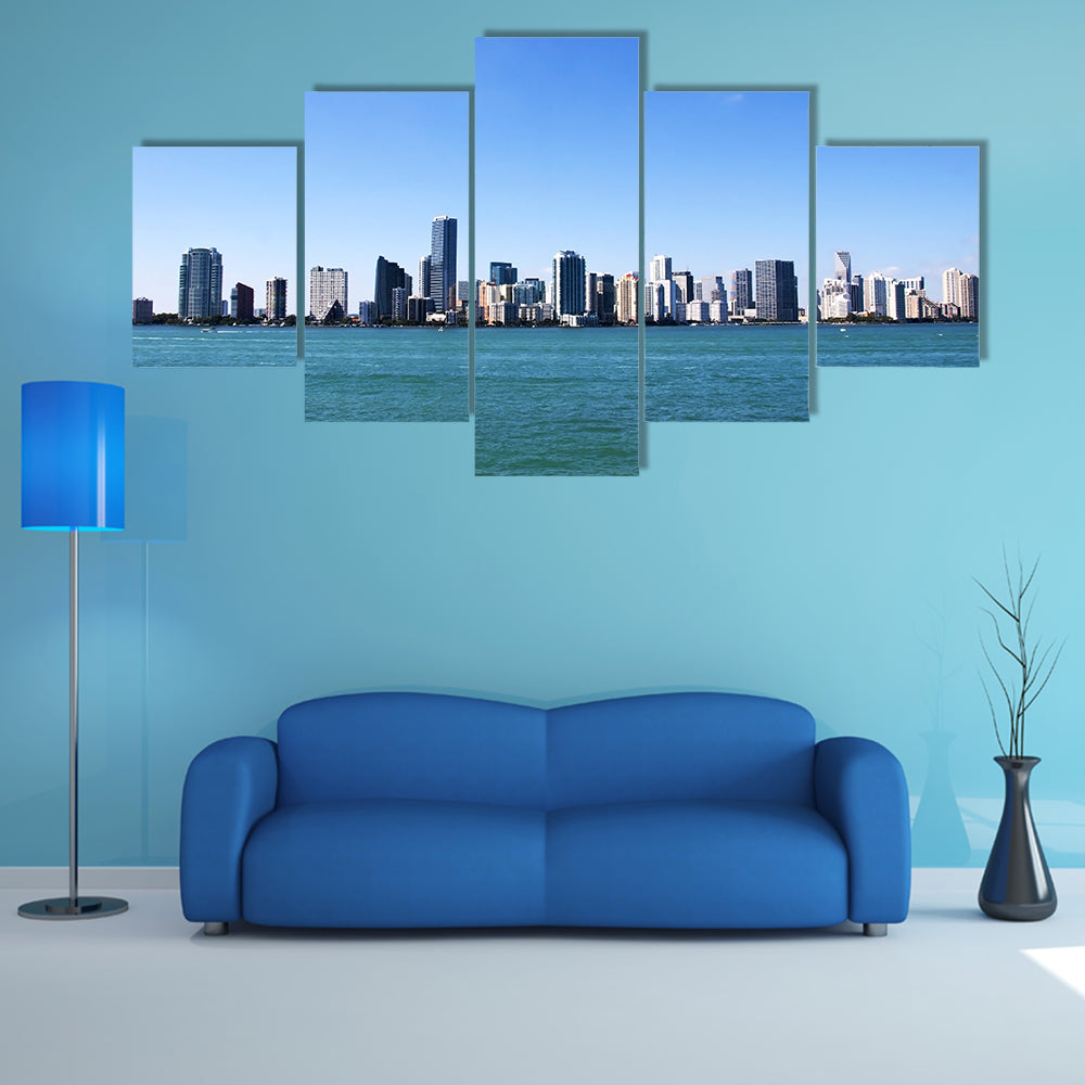 Downtown Miami Skyline Canvas Wall Art