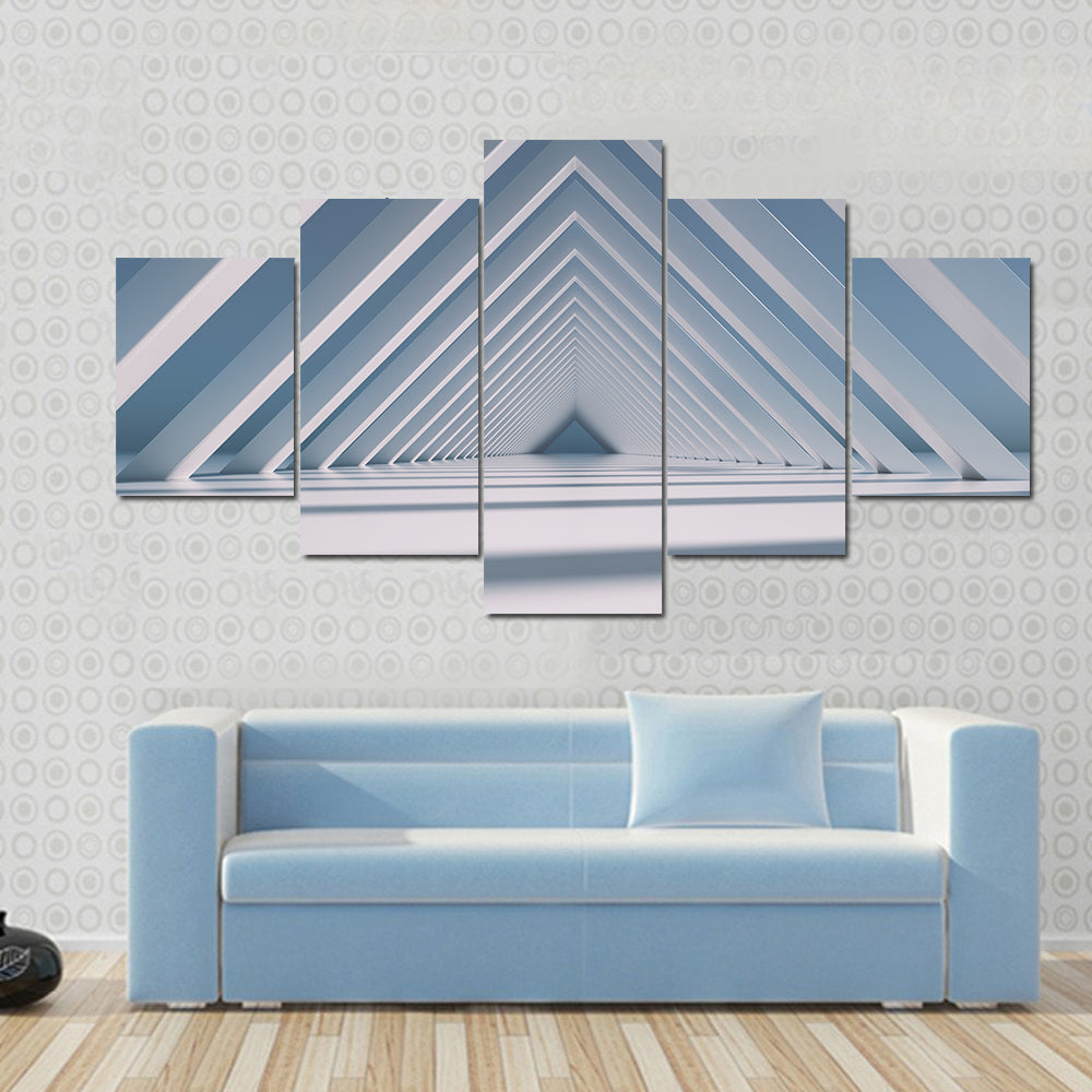 Triangular Tunnel Abstract Canvas Wall Art
