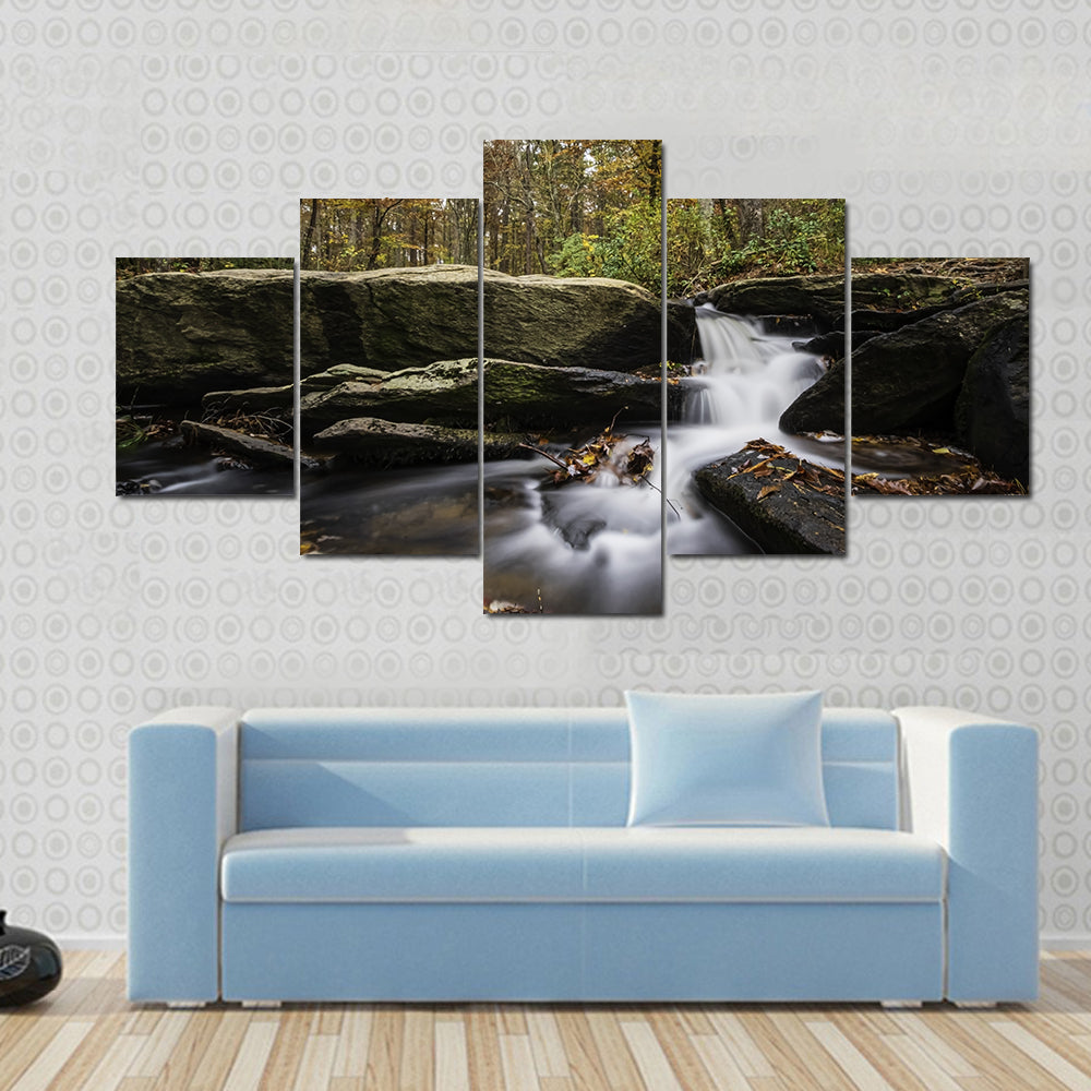 Cheaha Falls in Autumn Canvas Wall Art
