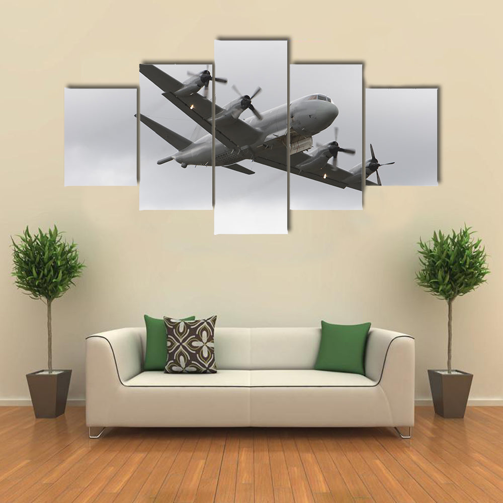 Four-engine Military Surveillance Plane Canvas Wall Art