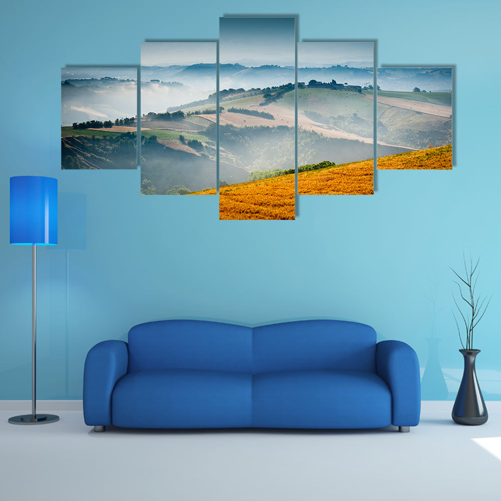Lovely Italian Countryside In Morning Light Canvas Wall Art