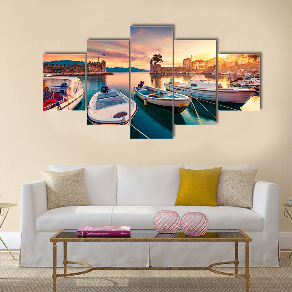 Gulf Of Corinth In Greece Canvas Wall Art