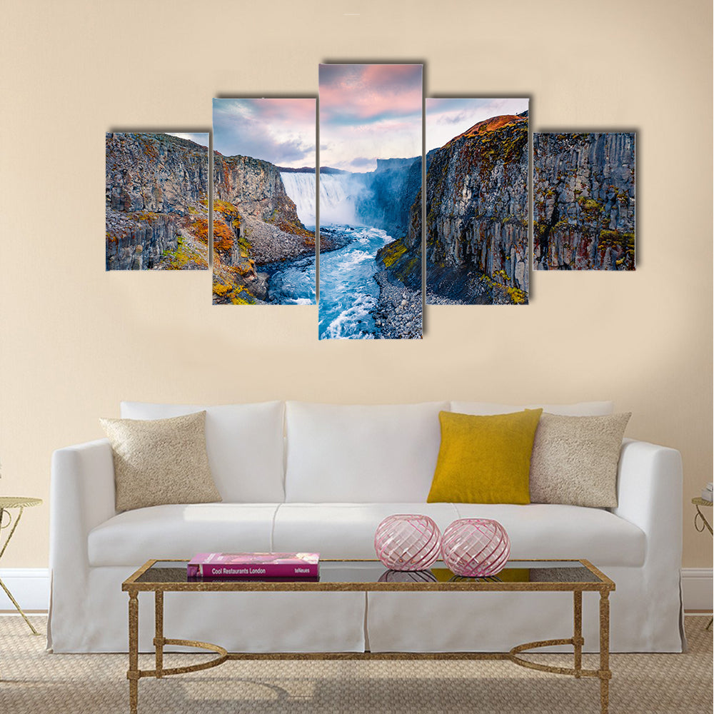 Dettifoss Waterfall In Iceland Canvas Wall Art