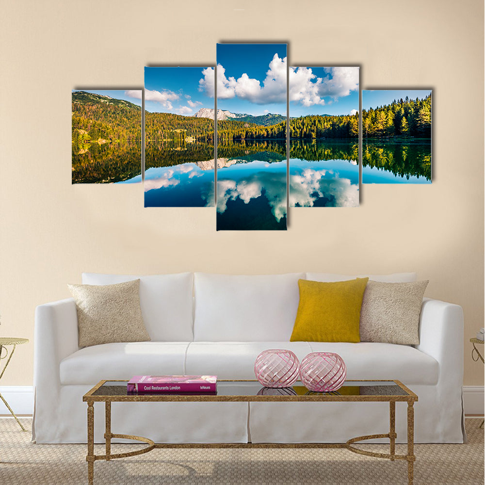 Black Lake Crno Jezero In Montenegro Canvas Wall Art