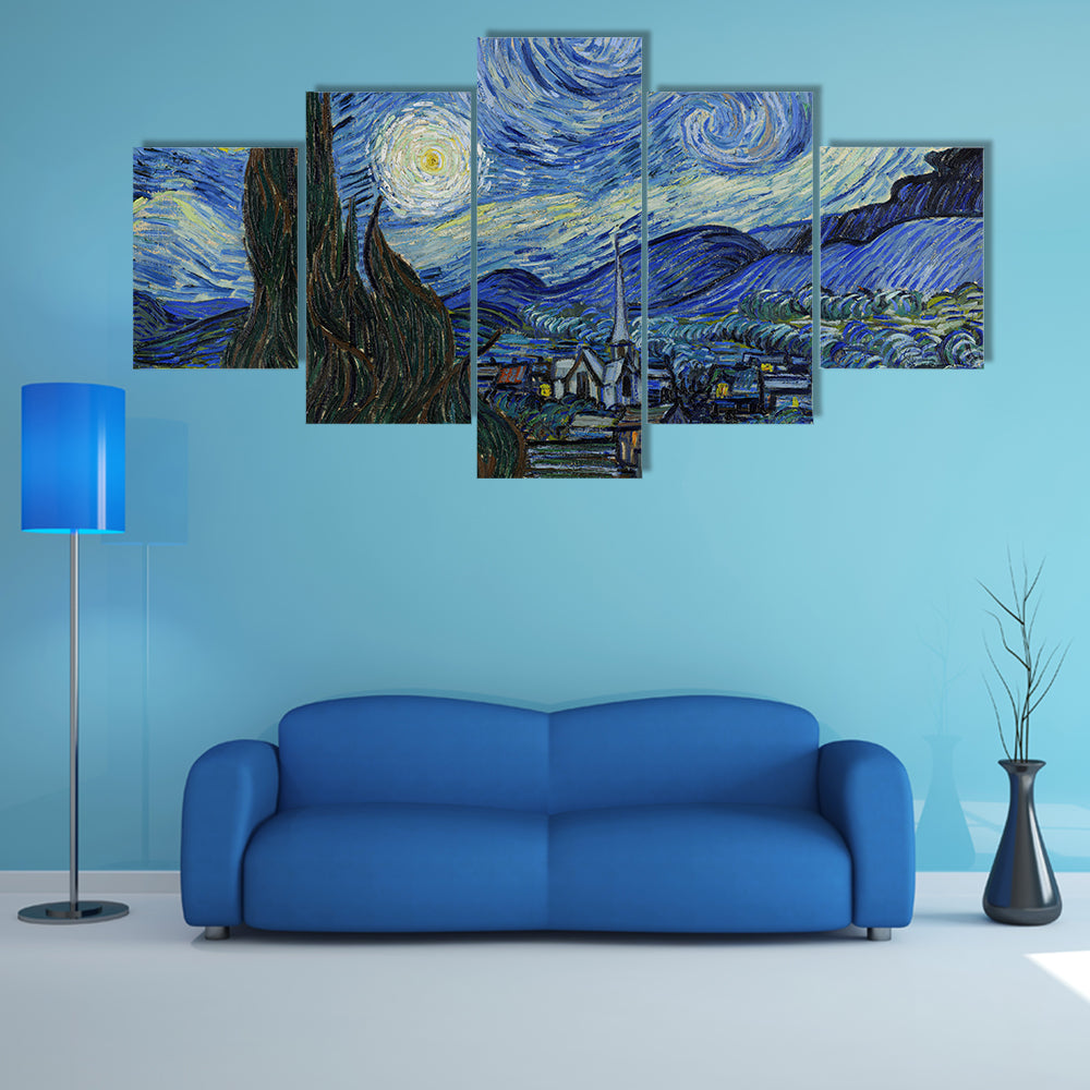 Vincent Van Gogh Starry Night 1889 Canvas Wall Art