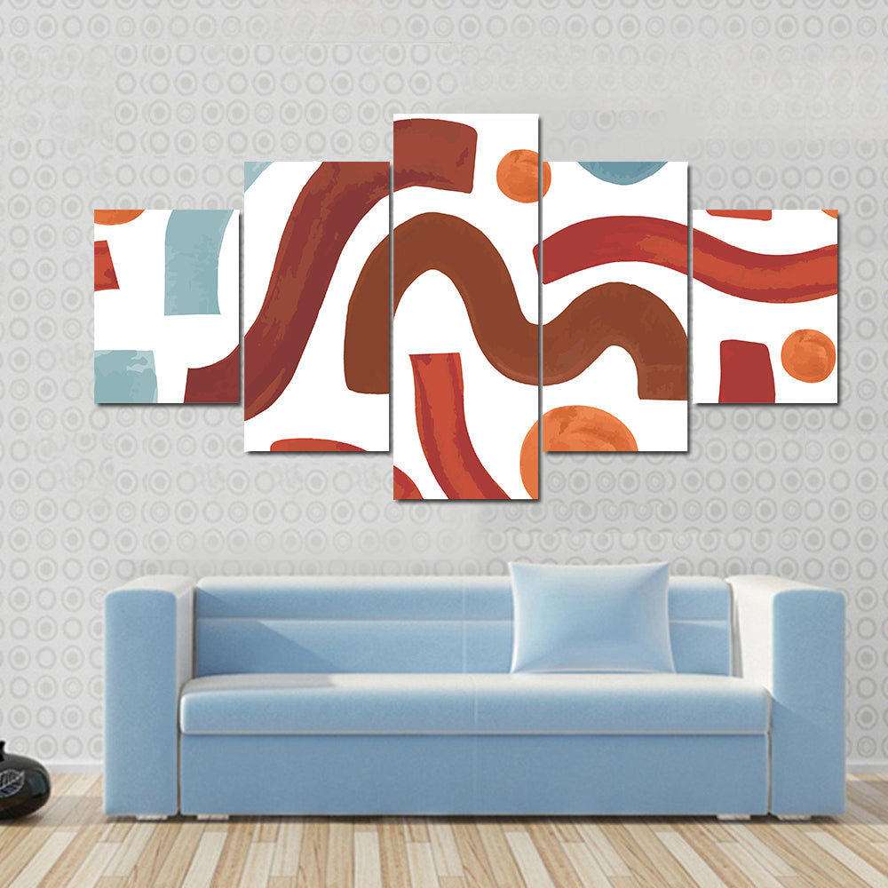 Minimal Circle Waves Canvas Wall Art