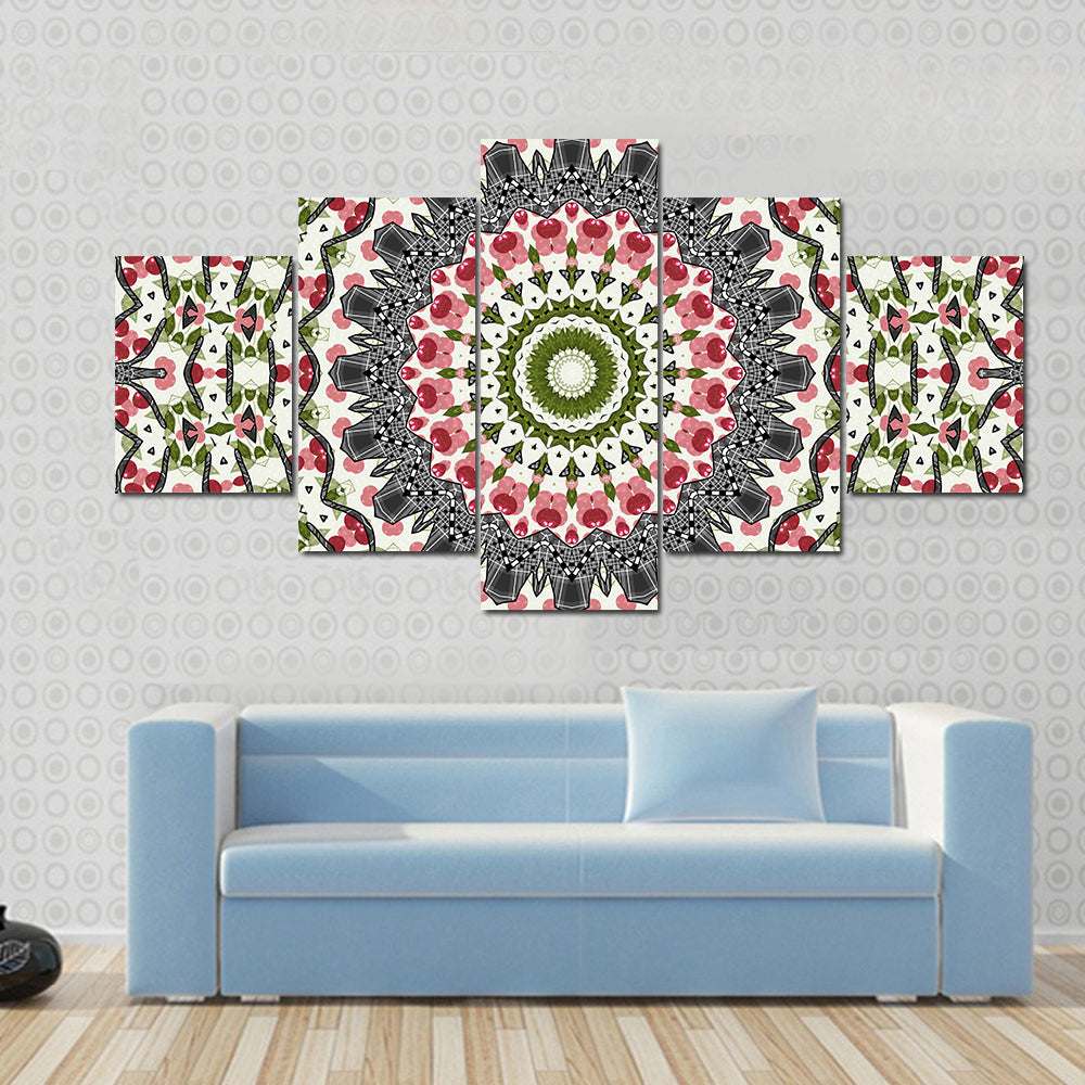 Geometric Mandala Pattern Canvas Wall Art