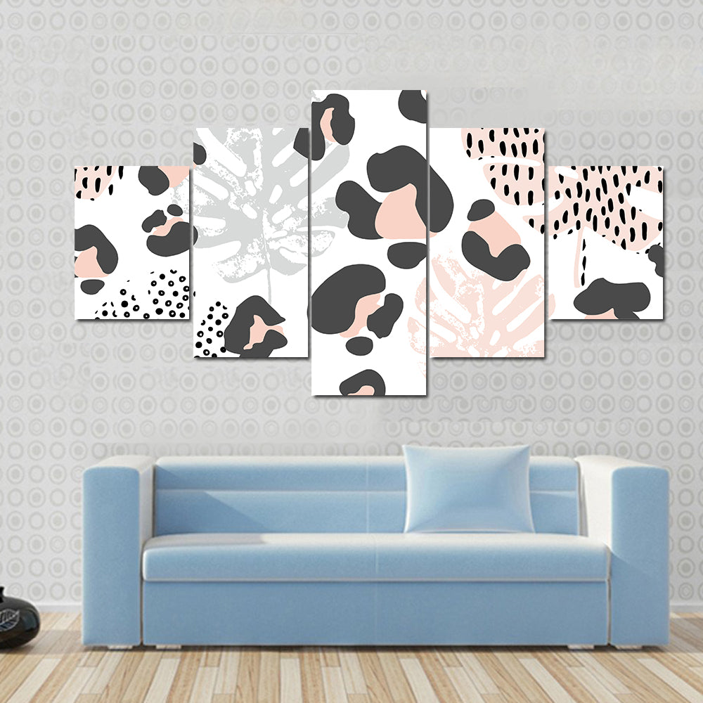 Grunge Doodles Minimal Canvas Wall Art