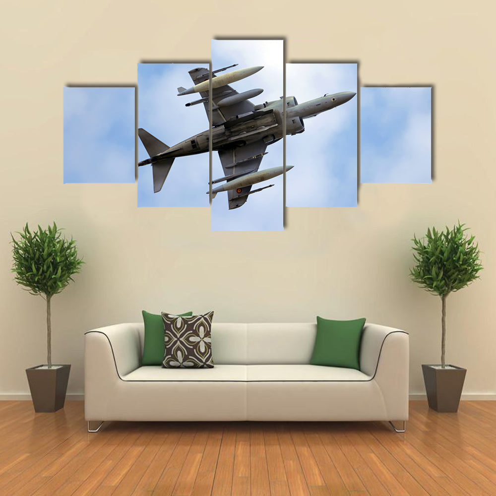 Military Airplane Harrier II Plus Canvas Wall Art