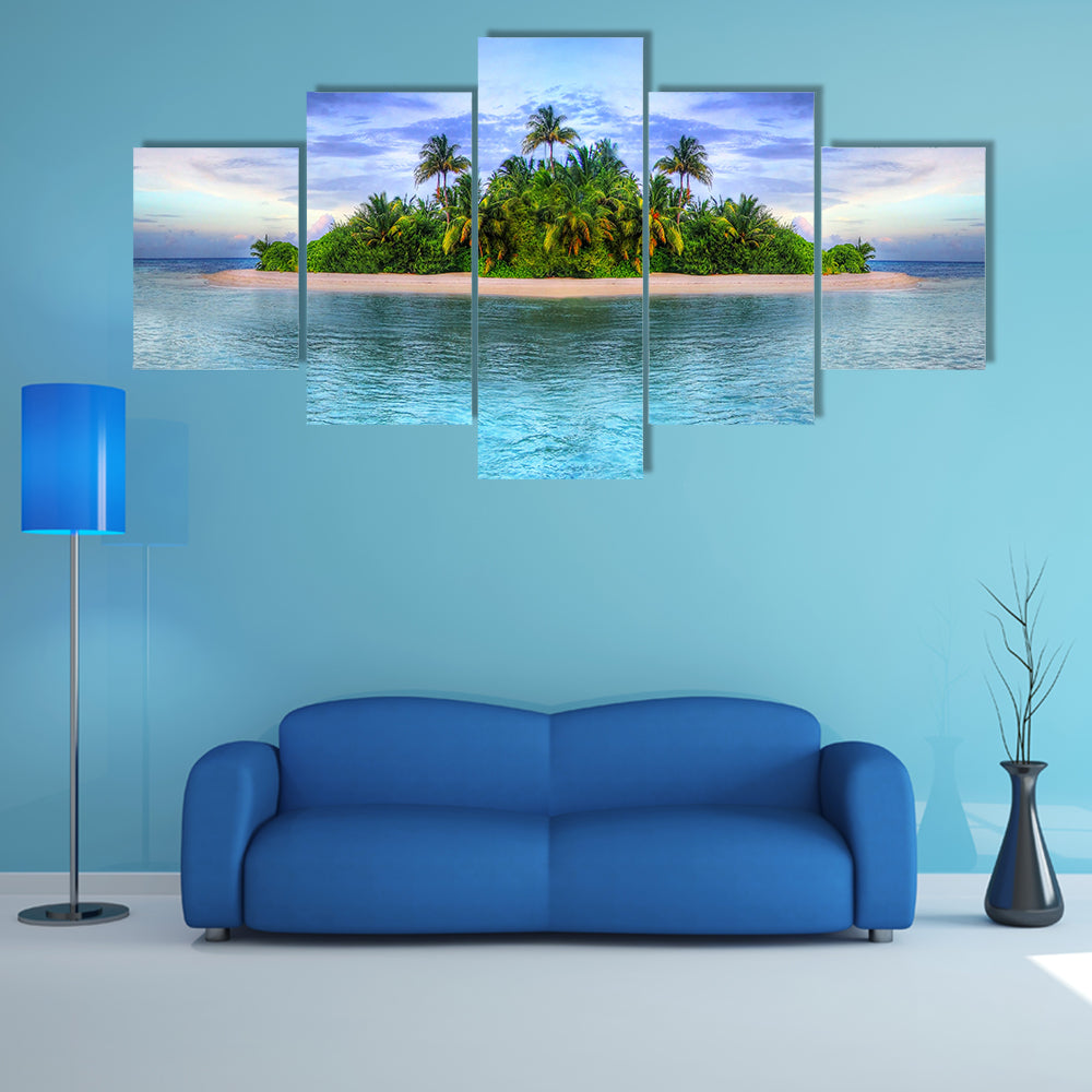 Maldives Tropical Island Canvas Wall Art
