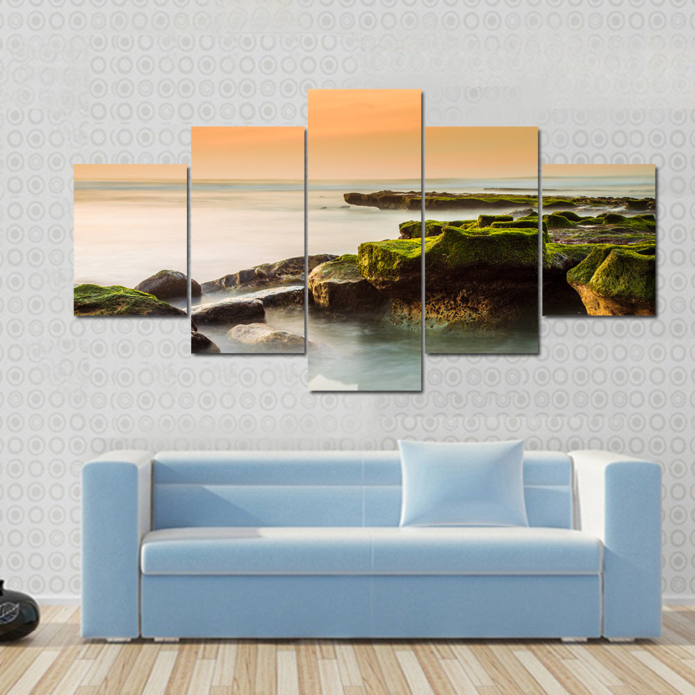 Rocky Del Mar Coastline Canvas Wall Art