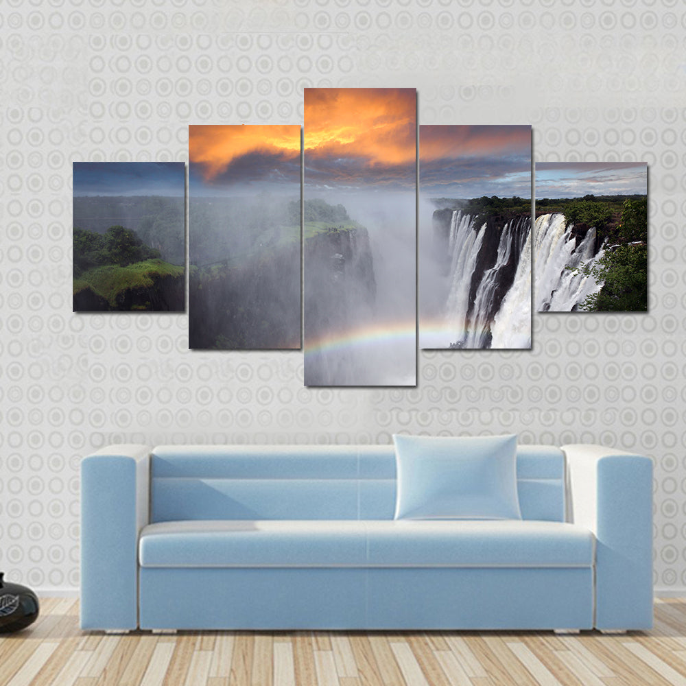 Victoria Falls In Zambia Canvas Wall Art
