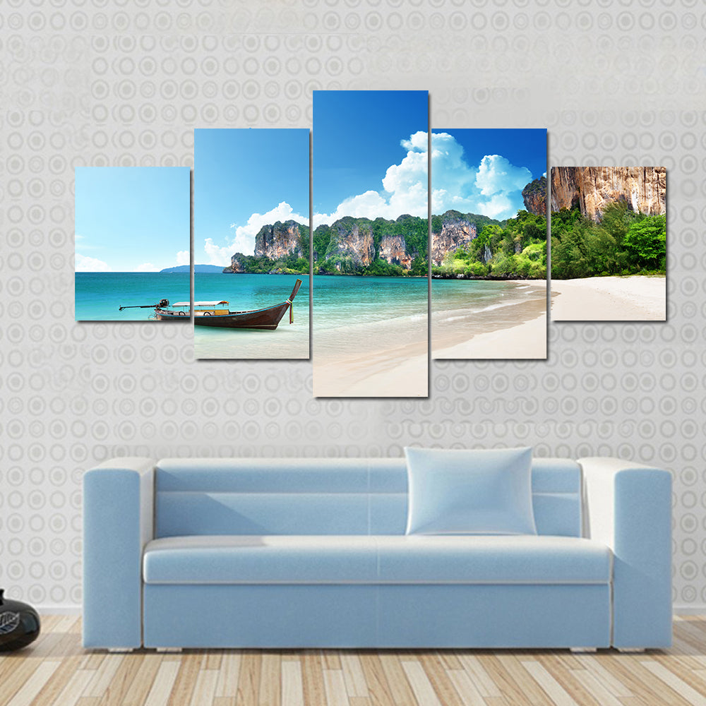 Railay Beach In Krabi Thailand Canvas Wall Art